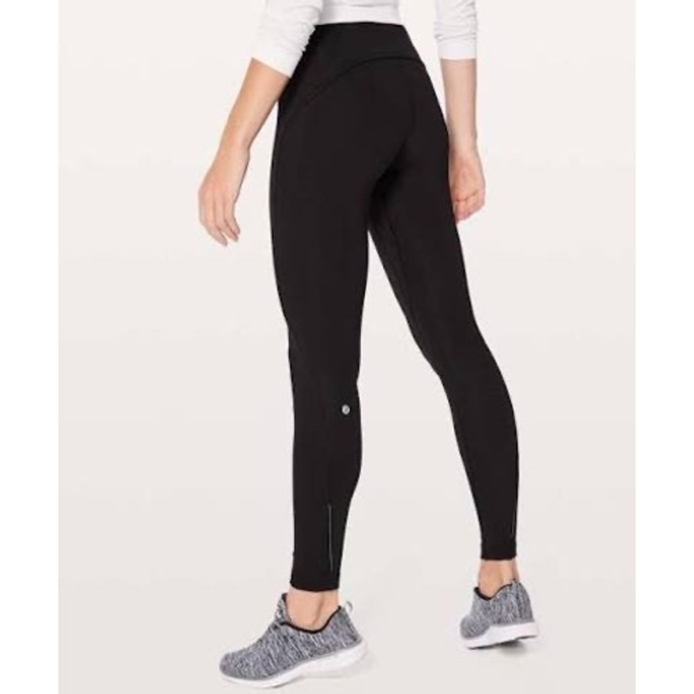 Lululemon Fast As Fleece Tight 28" Running Leggings Size 4 Reflective
